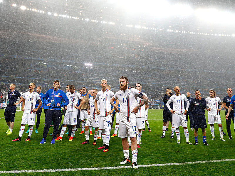 Verabschiedete sich mit Stolz aus Frankreich: Das Nationalteam Islands. 