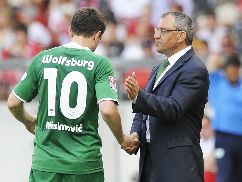 Bald wiedervereint? Schalkes Trainer Felix Magath und Zvjezdan Misimovic, die 2009 in Wolfsburg Meister wurden. 