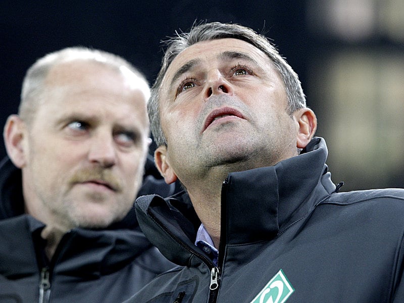 Die Ligaspitze ist nicht in Sicht: Klaus Allofs und Thomas Schaaf stehen mit dem SVW im Abstiegskampf.