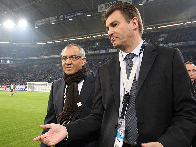 Ein letztes Mal: Felix Magath und Rolf Dittrich auf Schalke.