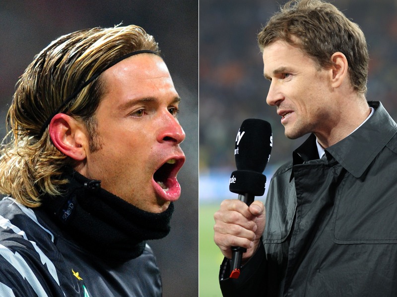 Nie um Worte verlegen: Bremens Keeper Tim Wiese (li.) und Arsenals Goalie Jens Lehmann als TV-Experte.