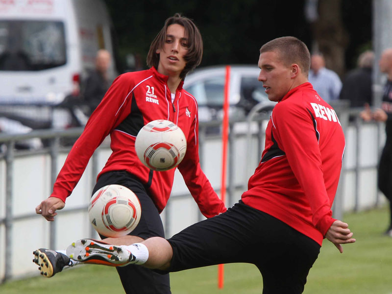 Der neue und der alte FC-Kapit&#228;n: Pedro Geromel und Lukas Podolski.