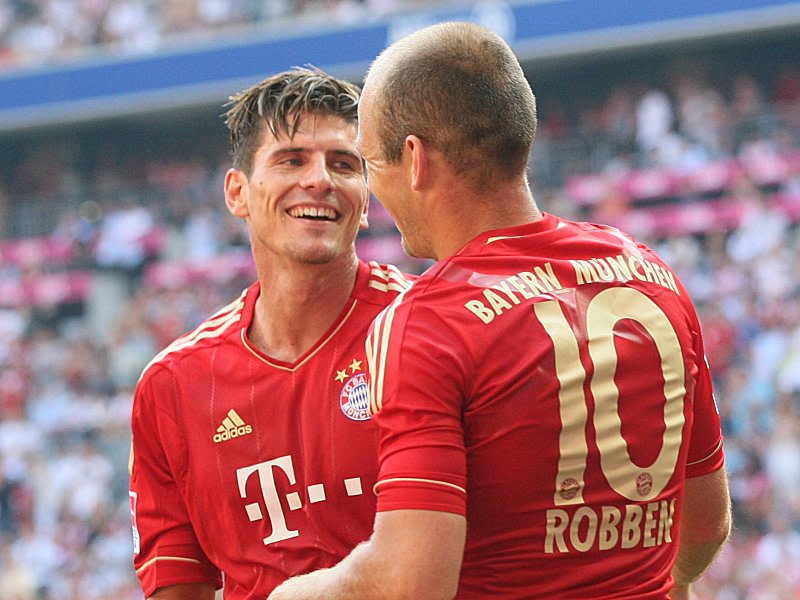 Bereit f&#252;r den &quot;Betze&quot;? Die Bayern-Offensivkr&#228;fte Mario Gomez und Arjen Robben.