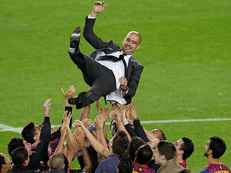 Im Sommer 2012 wurde Pep Guardiola vom FC Barcelona verabschiedet - ein Jahr sp&#228;ter kommt es in M&#252;nchen zum Wiedersehen.
