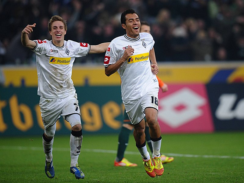 Gegen Dortmund vermisst, in Frankfurt wieder einsatzf&#228;hig: Patrick Herrmann und Juan Arango (re.).