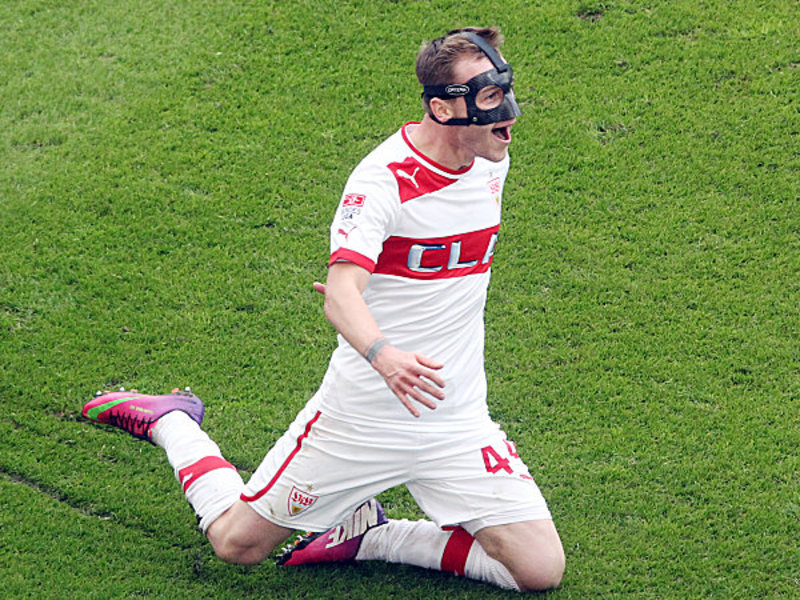 War gegen Dortmund bester Stuttgarter Feldspieler: Alexandru Maxim freut sich &#252;ber sein erstes Tor.