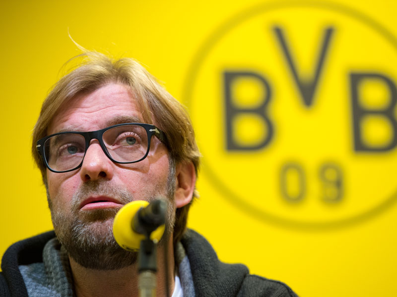 Manche Frage verdarb ihm die Laune: J&#252;rgen Klopp am Donnerstag auf der Pressekonferenz von Borussia Dortmund.