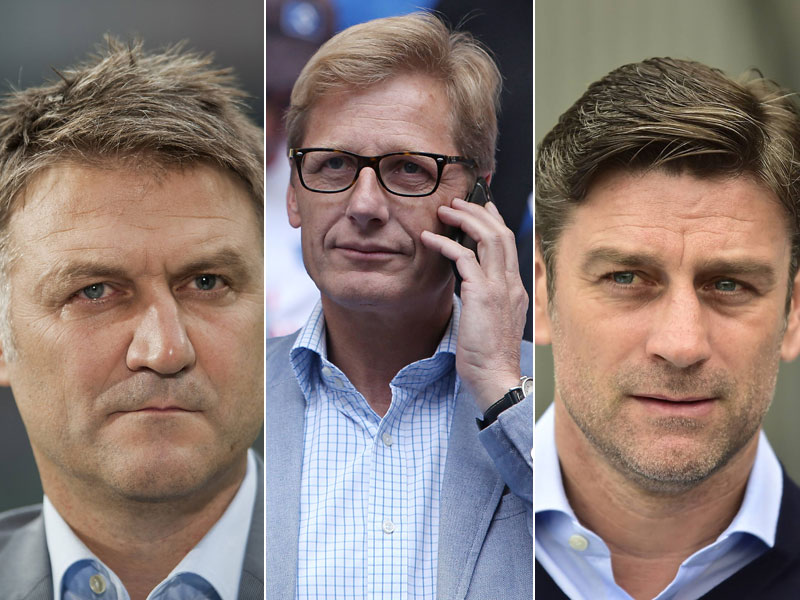 Neue und alte Entscheidungstr&#228;ger beim HSV: Dietmar Beiersdorfer (l.), Karl Gernandt (M.) und Oliver Kreuzer.