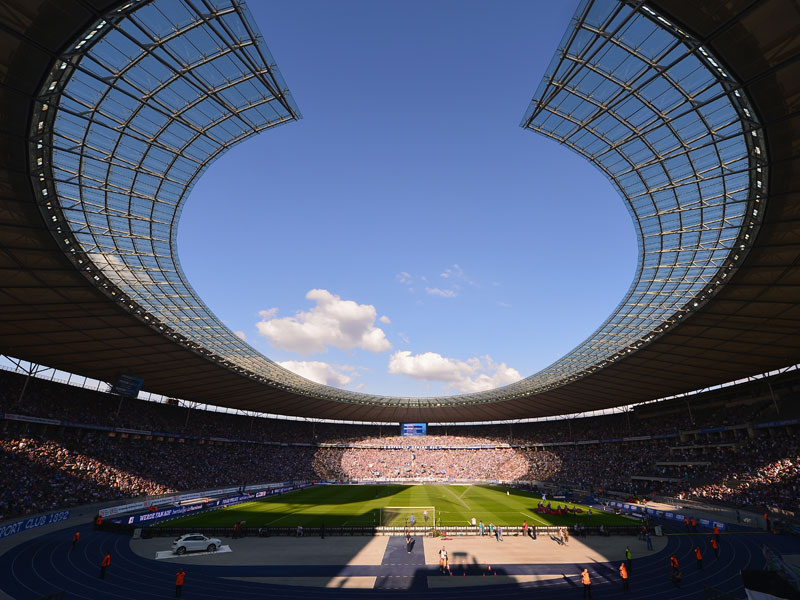 Das Berliner Olympiastadion - auch hier wird am 1. Bundesliga-Spieltag 2014/15 gespielt.