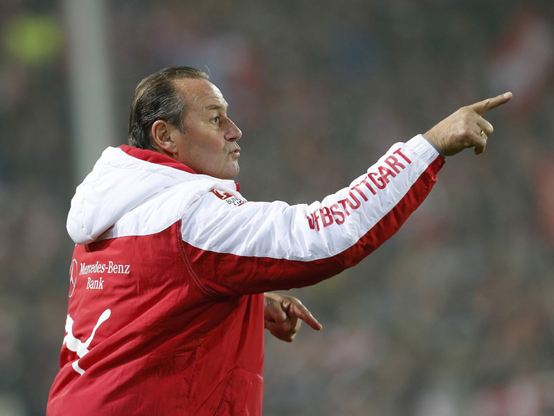 Feiert heute seinen 61. Geburtstag, sein VfB hat ihn schon am Freitag beschenkt: Stuttgarts neuer Coach Huub Stevens.