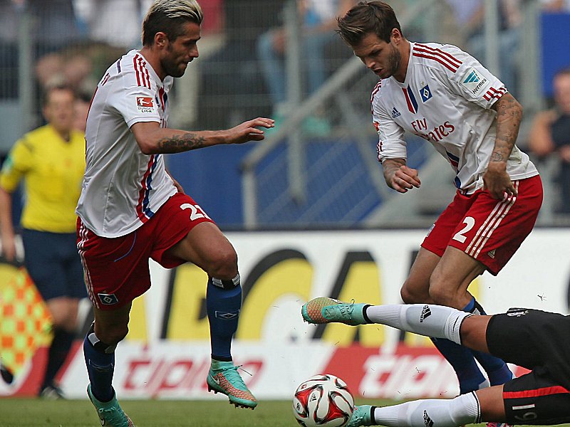 Unterschiedliche Ansichten: Valon Behrami und Dennis Diekmeier (v.li.).