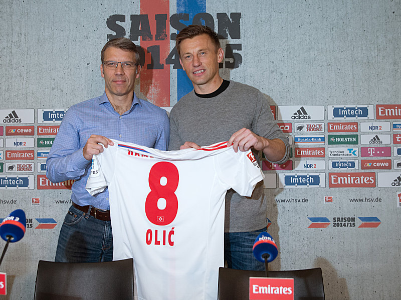 &quot;Ich wollte nur noch zur&#252;ck&quot;: Ivica Olic (mit HSV-Sportdirektor Peter Kn&#228;bel).