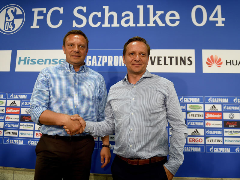&quot;Wir haben uns hervorragend ausgetauscht, sprechen absolut die gleiche Sprache&quot;: Andr&#233; Breitenreiter (li.) und Schalkes Manager Horst Heldt. 