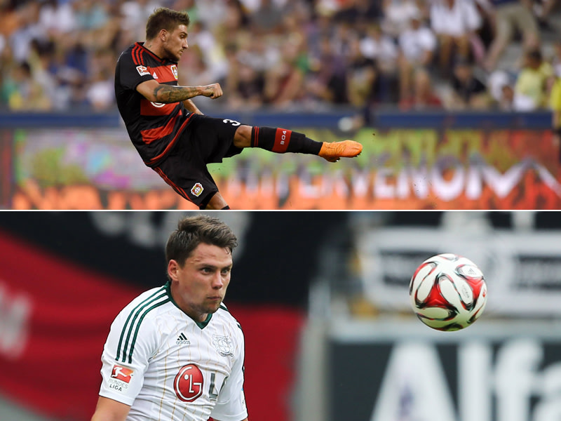 Backup f&#252;r Wendell? Leverkusen jongliert mit Konstantinos Stafylidis (o.) und Sebastian Boenisch (u.).
