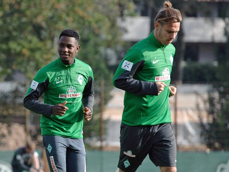 Wohl bald wieder gemeinsam im Werder-Teamtraining: Eljero Elia und Ludovic  Obraniak (Archivbild vom September 2014).