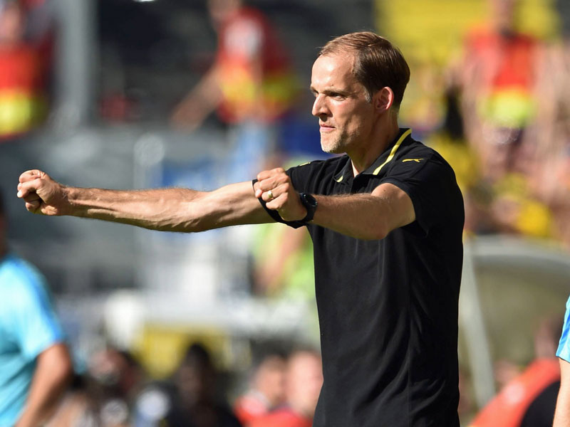 Freut sich &#252;ber Platz 1: Dortmunds Trainer Thomas Tuchel.