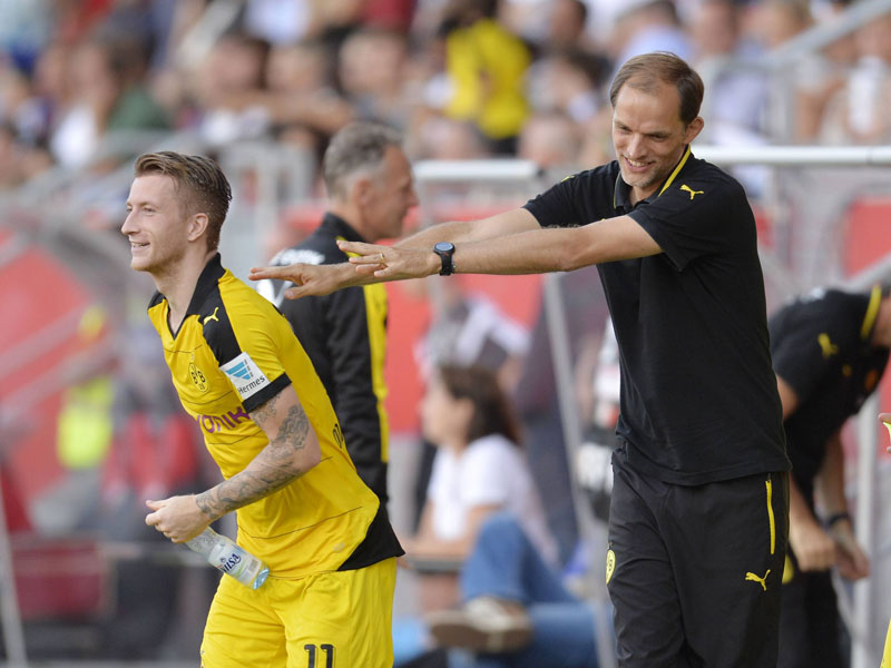 Marco Reus wird dem BVB und Trainer Thomas Tuchel wohl in zwei Spielen fehlen.