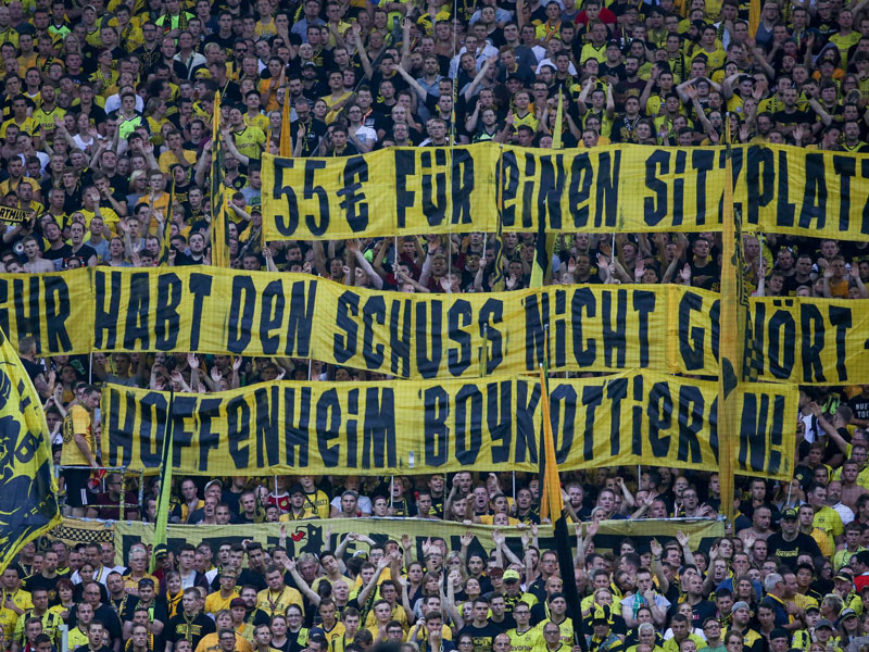Boykott-Aufruf: Der Hoffenheimer Topzuschlag f&#252;r G&#228;stefans hatte in Dortmund f&#252;r Proteste gesorgt.