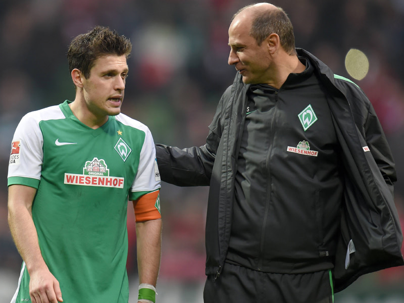 In welcher Rolle setzt Werder-Coach Viktor Skripnik (r.) Mittelfeldspieler Zlatko Junuzovic ein?