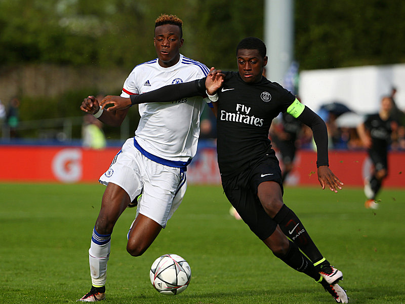 Mamadou Doucour&#233; bestritt mit der Jugendauswahl von PSG das Finale der UEFA Youth League, dem Jugend-Pendant zur Champions League. 