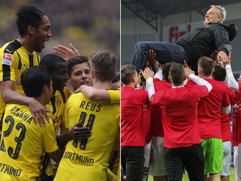 Die fairsten Mannschaften der Saison 2015/16: Borussia Dortmund und der SC Freiburg.