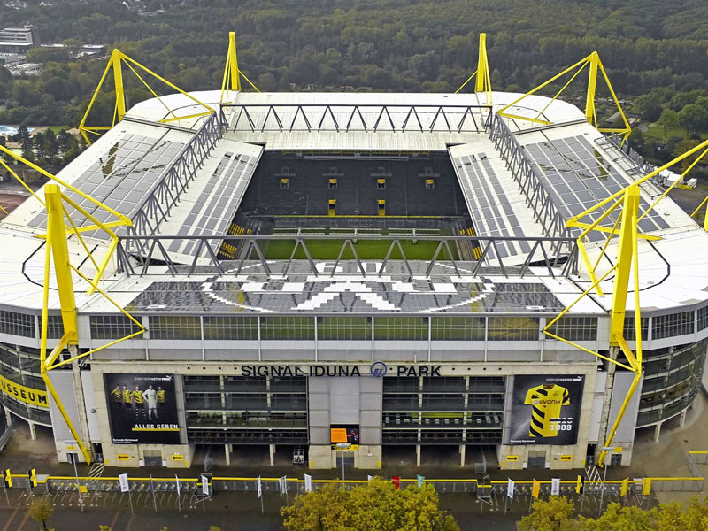 Erst am 2. Spieltag Ort des Bundesliga-Geschehens: Der Signal-Iduna-Park in Dortmund.