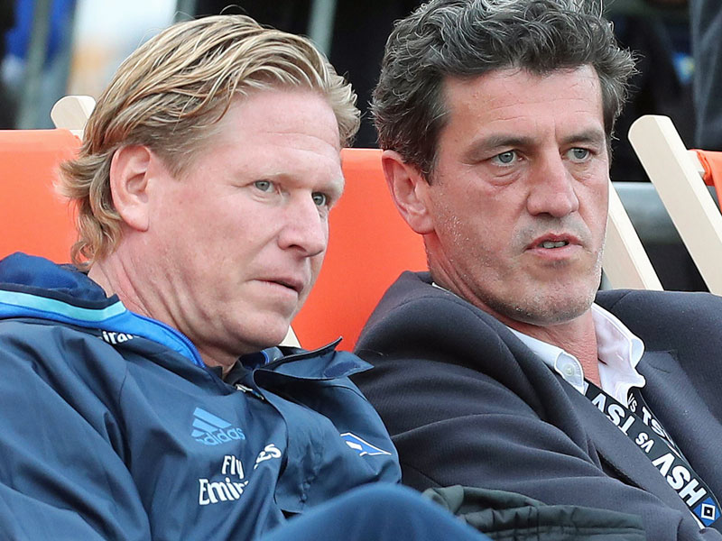 Ihr Testspiel gegen Kiel wurde verlegt: HSV-Trainer Markus Gisdol und Sportchef Jens Todt.