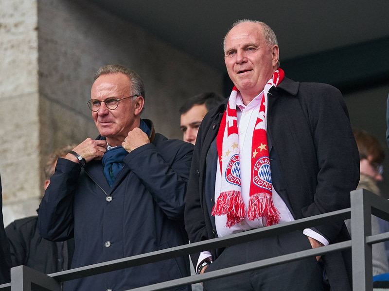 Wollen schon bald den neuen Bayern-Trainer verk&#252;nden: Uli Hoene&#223; (r.) und Karl-Heinz Rummenigge.