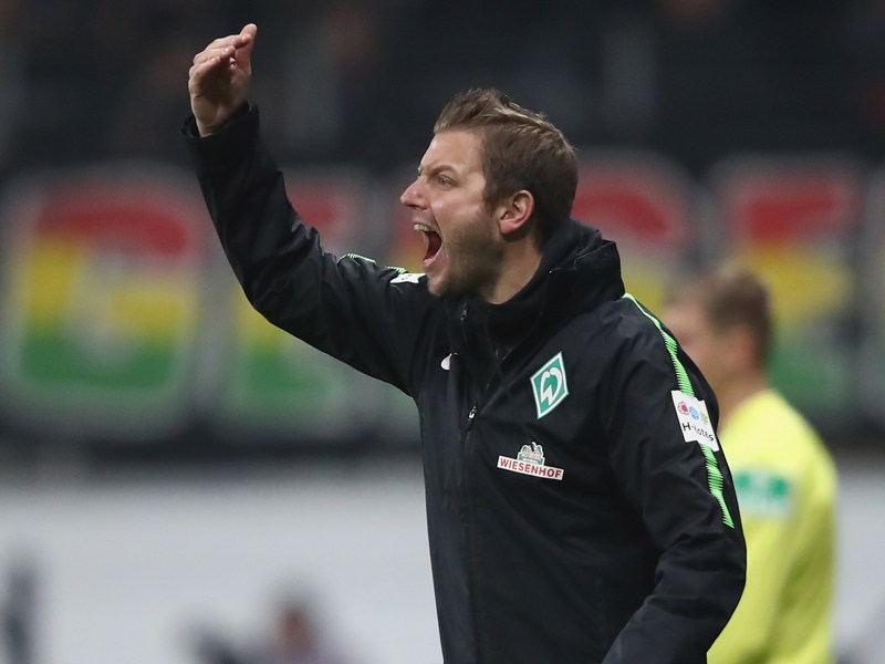 Konnte trotz der Deb&#252;t-Niederlage Werbung in eigener Sache betreiben: Bremens Interimstrainer Florian Kohfeldt.