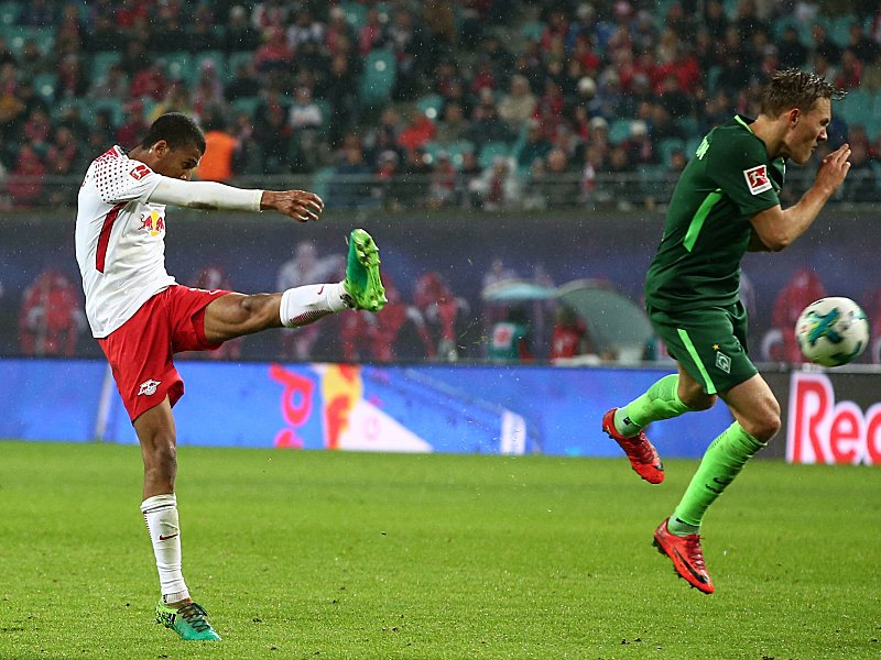 Der sa&#223;: Leipzigs Bernardo erzielt das 2:0 gegen Bremen.