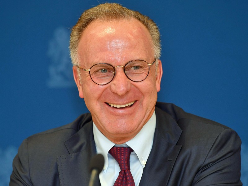 Freut sich &#252;ber die &quot;bayerische Dominanz&quot;: Bayern M&#252;nchens Vorstandsboss Karl-Heinz Rummenigge.