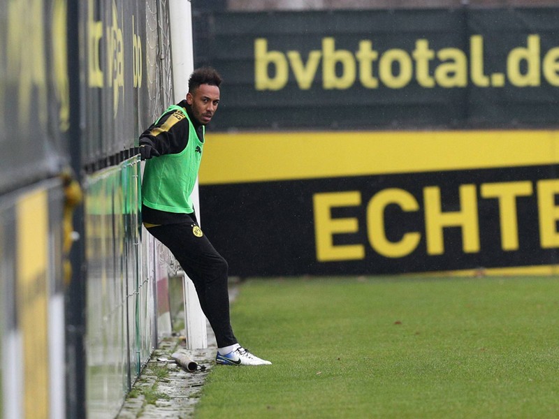 Bereitet er seinen sofortigen Abgang vor? Pierre-Emerick Aubameyang am Montag im BVB-Training.