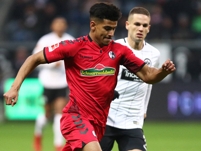 Mit &quot;Freude und Energie&quot; bei der Sache: Freiburgs Youngster Mohamed Dr&#228;ger. 