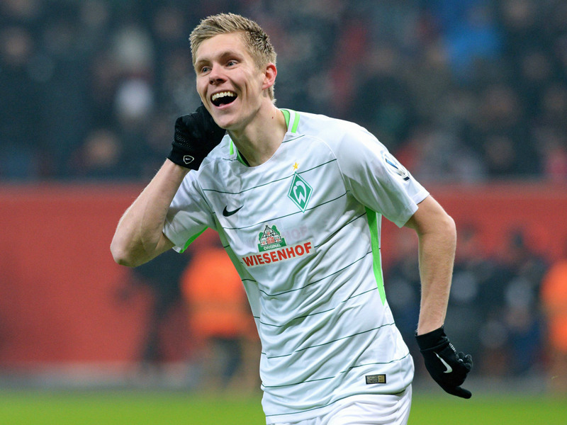 Er hat aktuell gut lachen: Bremens Angreifer Aron Johannsson. 