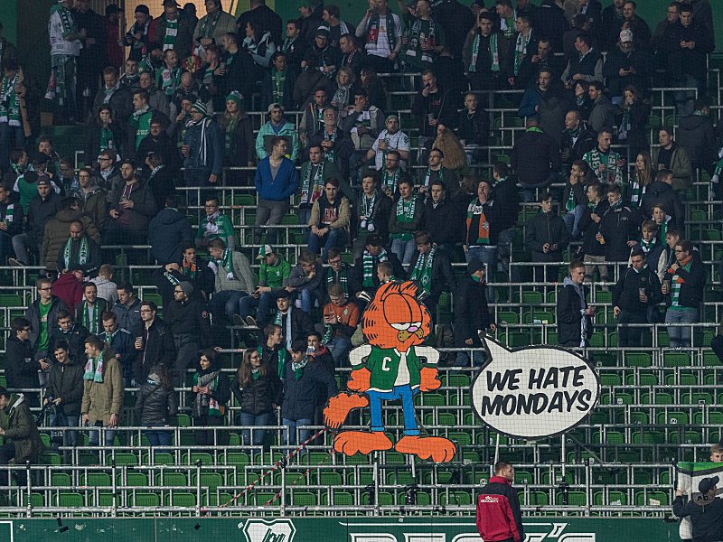 Auch in Bremen war es am 26. Spieltag soweit: Werder-Fans und K&#246;lner Anh&#228;nger protestierten gegen die Montagsansetzungen der DFL.
