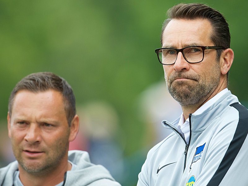 Bringen Bewegung in den Kader: Hertha-Manager Michael Preetz und Trainer Pal Dardai (li.).