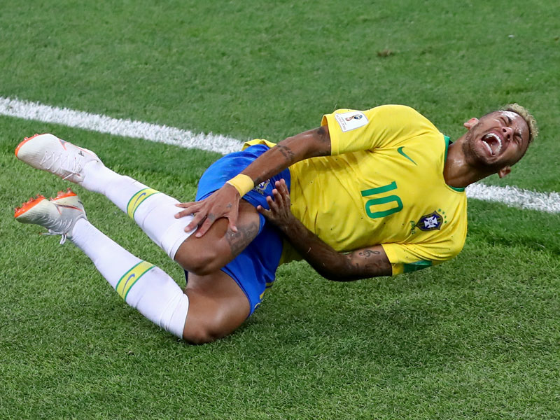 Sorgte mit vielen Schauspiel-Einlagen bei der WM 2018 f&#252;r Aufsehen: Brasiliens Neymar.