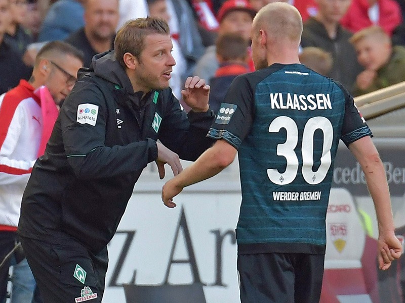 Es passt: Davy Klaassen ist ein ganz wichtiger Spieler f&#252;r Werder Bremen und Coach Florian Kohfeldt. 