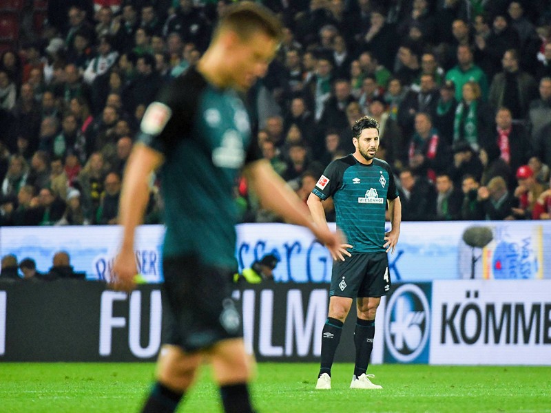 Auch sein Jokertor war am Ende zu wenig: Werder-Angreifer Claudio Pizarro.