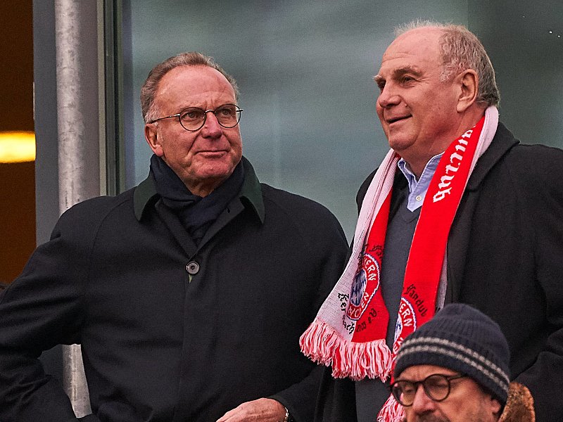 Die Gesichter des FC Bayern M&#252;nchen: Karl-Heinz Rummenigge und Uli Hoene&#223;.
