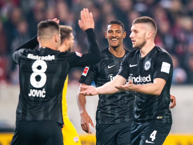 Frankfurter Erfolgsgaranten: Luka Jovic, Sebastien Haller und Ante Rebic (v.l.) sorgten f&#252;r einen Gro&#223;teil der Eintracht-Tore.