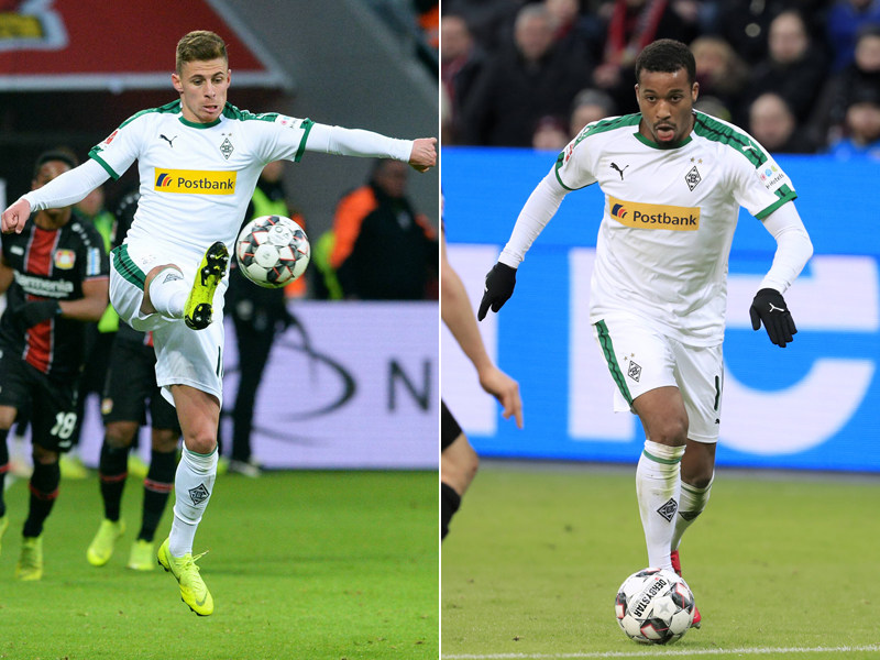 Einsatz fraglich: Thorgan Hazard (li.) und Alassane Plea k&#246;nnten der Borussia gegen Augsburg fehlen.