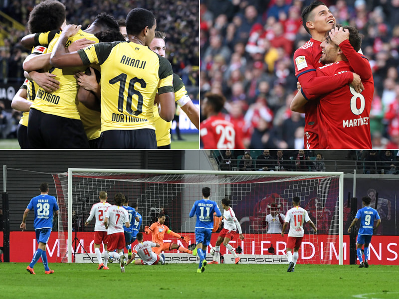 Drei Erkenntnisse vom 23. Spieltag: Leipzig und Hoffenheim spielen 1:1 (unten), Bayern bleibt am BVB, der wieder gewinnen kann, dran.
