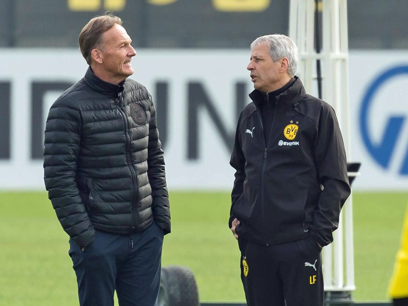 Diesmal nicht derselben Meinung: Hans-Joachim Watzke und Trainer Lucien Favre.