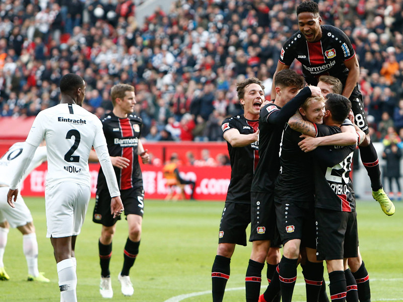 Bayer 04 Leverkusen feierte ein Torfestival gegen Eintracht Frankfurt.