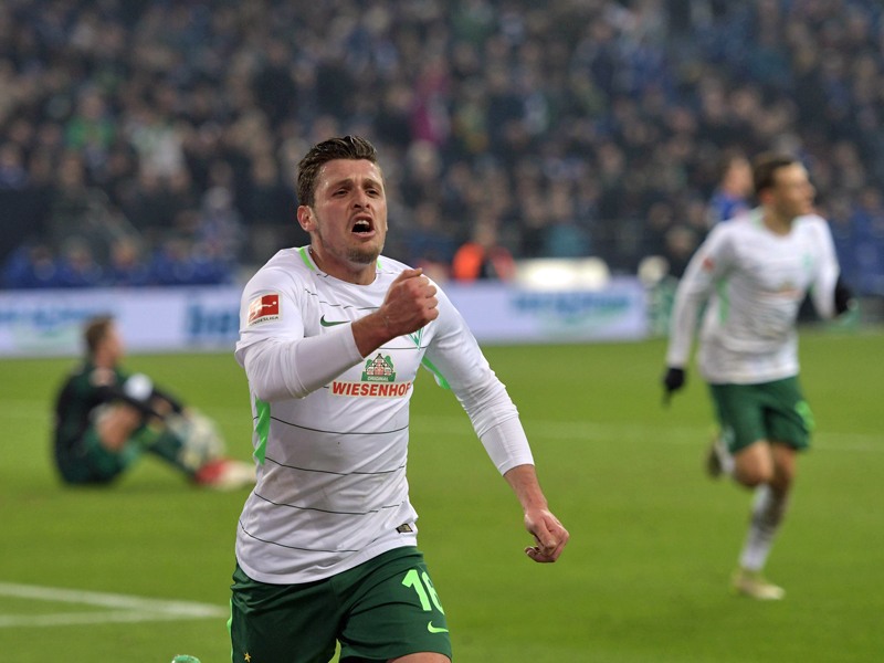 Entfesselter Jubel in der Nachspielzeit: Werder-Joker Zlatko Junuzovic bejubelt sein Siegtor.
