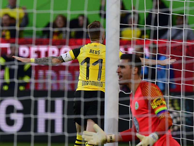 Gegens&#228;tze: Dortmunds Kapit&#228;n Marco Reus dreht jubelnd ab.