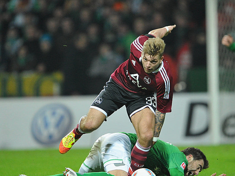 Wieder getroffen: N&#252;rnbergs Esswein war im Spiel gegen werder Bremen mit seinem Treffer der Matchwinner.