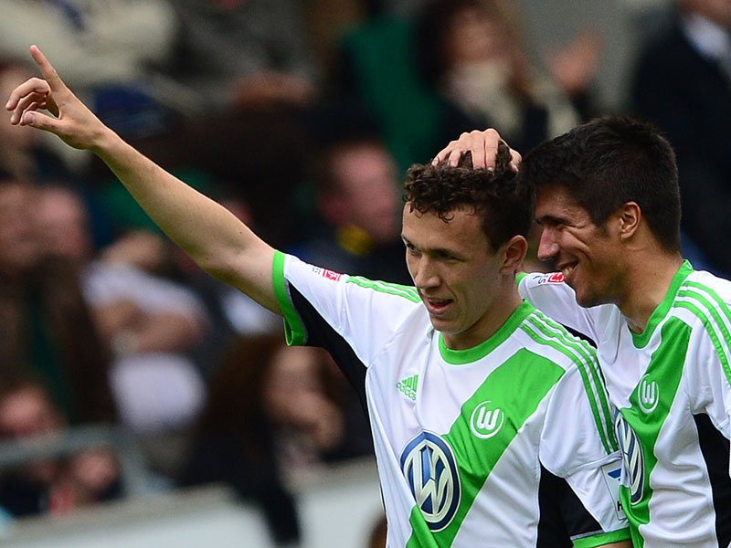 Doppelpack gegen den Ex-Klub: Die zwei Tore des Ivan Perisic reichten Wolfsburg aber nur zu einem Punkt.