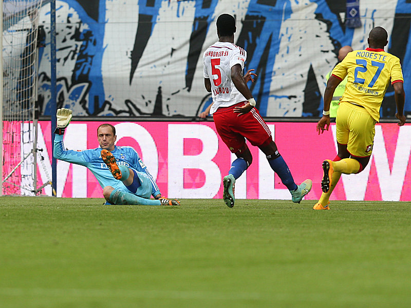 Vollstrecker: Hoffenheims Modeste (re.) erzielt das 1:0. 